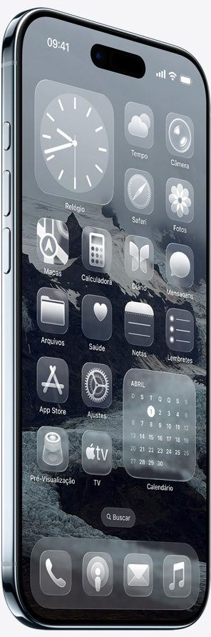 Parte da frente e lateral do iPhone Air na cor azul-céu, Tela Bloqueada, recurso de captura de tela com um evento do Calendário em uso.