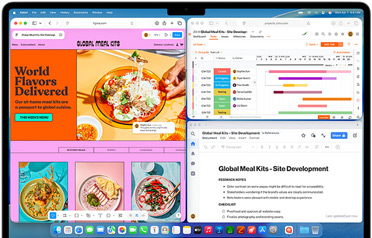 MacBook Air, jossa on useita appeja avoinna