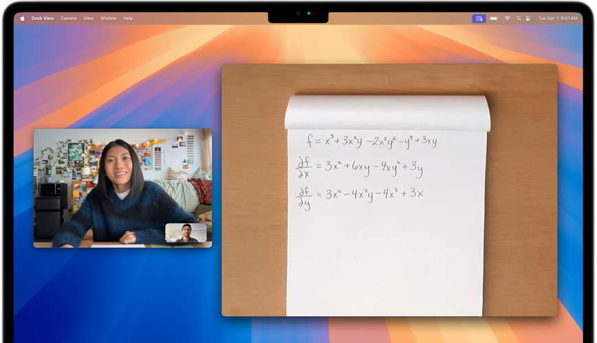 Videopoziv pomoću značajke Prikaz radnog stola kojom se dodaje pogled na korisnikovo radno okruženje prilikom videopoziva