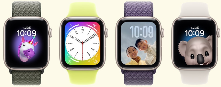 واجهات مرحة ومضحكة للساعة، ألوان متناسقة للإطار والحزام