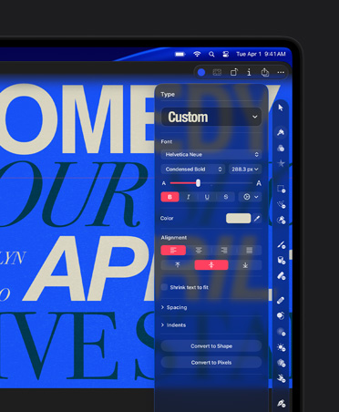 شاشة MacBook&nbsp;Pro مقاس 16&nbsp;إنش، صورة ملصق Comedy&nbsp;Tour، أداة لتخصيص الخط‏