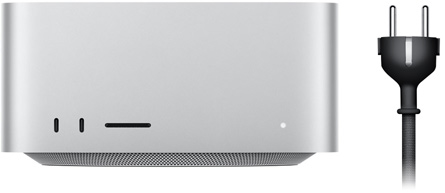 Mac Studio ve yanında güç kablosu