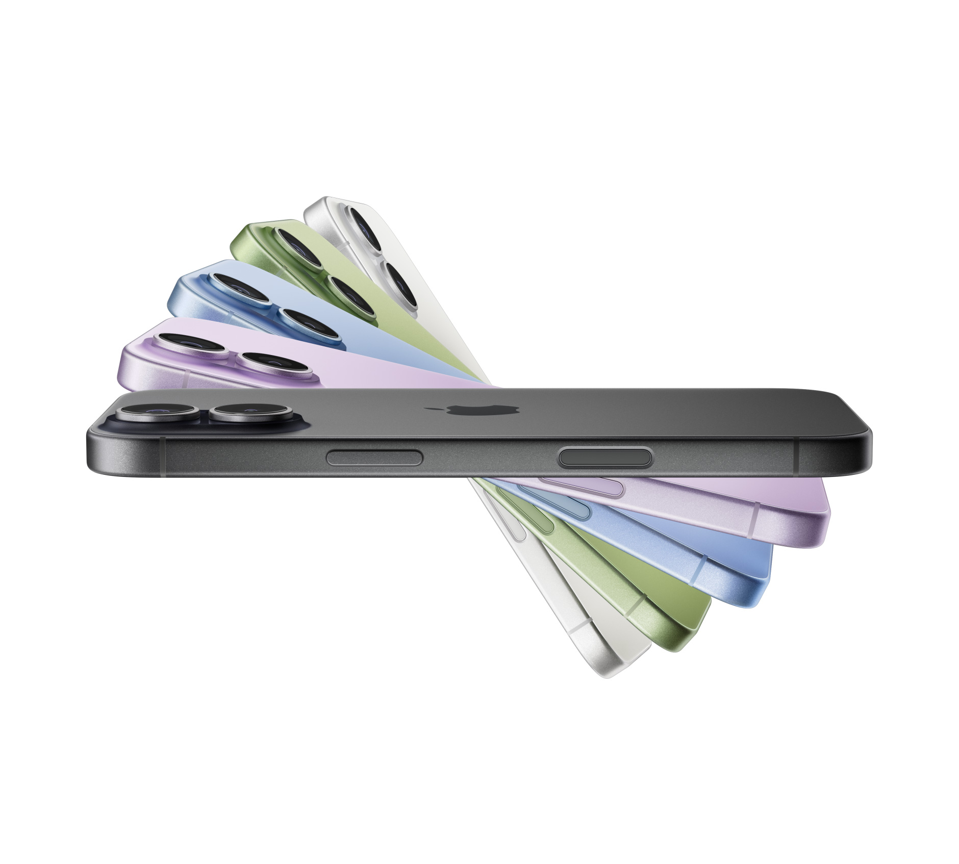 Пристрої iPhone&nbsp;17 обертаються, кольори: чорний, лавандовий, «синя мла», шавлієвий зелений, білий