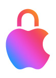 Un logo de Apple con forma de candado abierto se cierra para destacar la protección de la privacidad