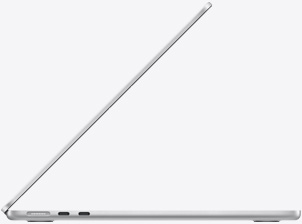 銀色 MacBook Air 的側面