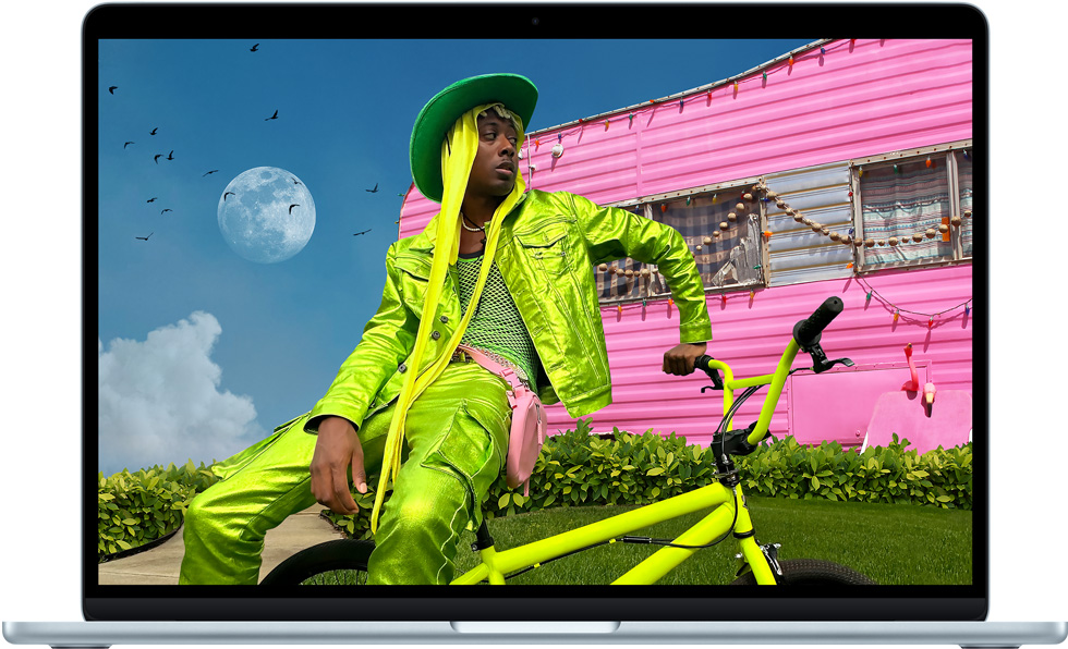 MacBook Air showcasing colourful Liquid Retina display