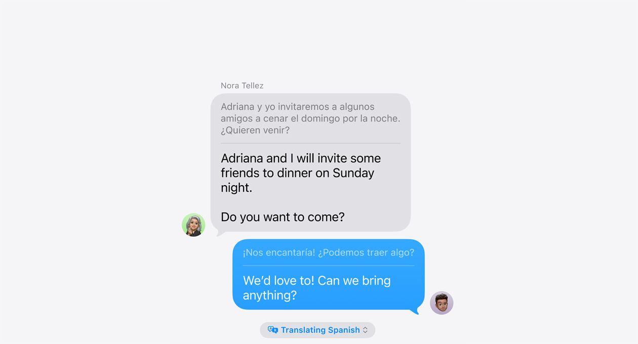 Okamžité tlumočení ve Zprávách s příkladem automatického překladu mezi španělštinou a angličtinou