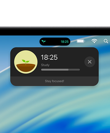 Phía trên màn hình của thiết bị Mac hiển thị thanh menu với thông báo Hoạt Động Trực Tiếp được mở ra dành cho Uber Eats